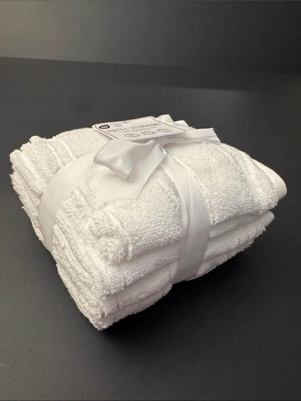 5pc HOTEL VENDOME Premium Plush Zero Twist Cotton Bath Washcloth Towel Set